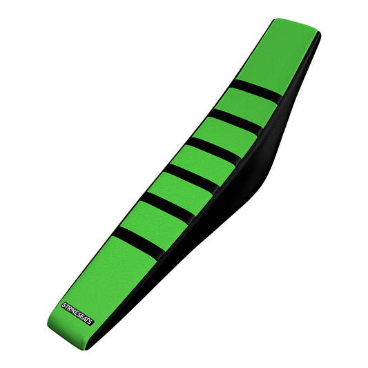 Kawasaki KLX140 08-23 BLACK/GREEN/BLACK Gripper Ribbed Seat Cover