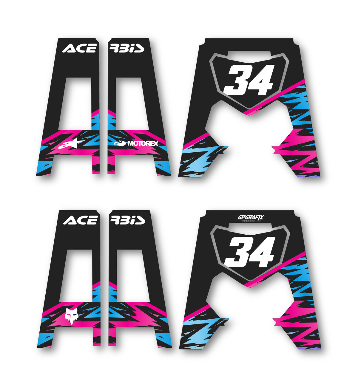 PINK & BLUE VICE ACERBIS PACKET STAND