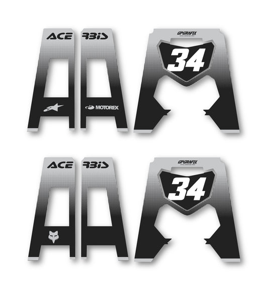 FADED DOTS GREY ACERBIS PACKET STAND
