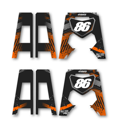 ORANGE & GREY IMPACT ACERBIS PACKET STAND