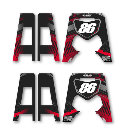 RED & GREY IMPACT ACERBIS PACKET STAND