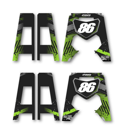 GREEN & GREY IMPACT ACERBIS PACKET STAND