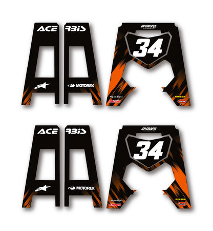 ORANGE SLASH ACERBIS PACKET STAND