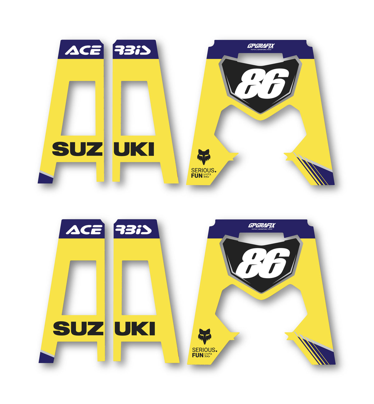 SUZUKI BLUE ACERBIS PACKET STAND