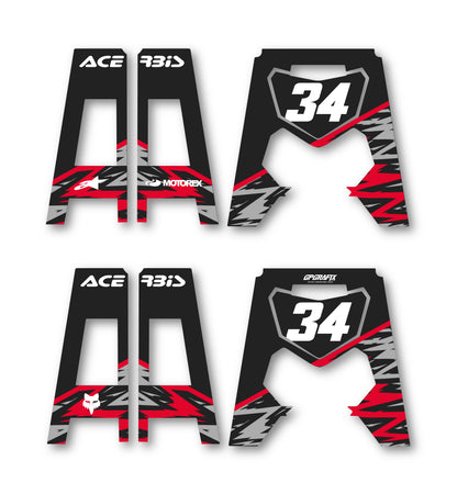 RED & GREY VICE ACERBIS PACKET STAND