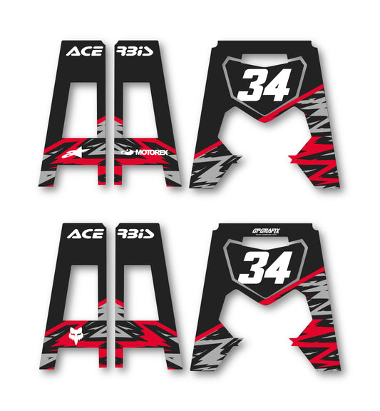 RED & GREY VICE ACERBIS PACKET STAND