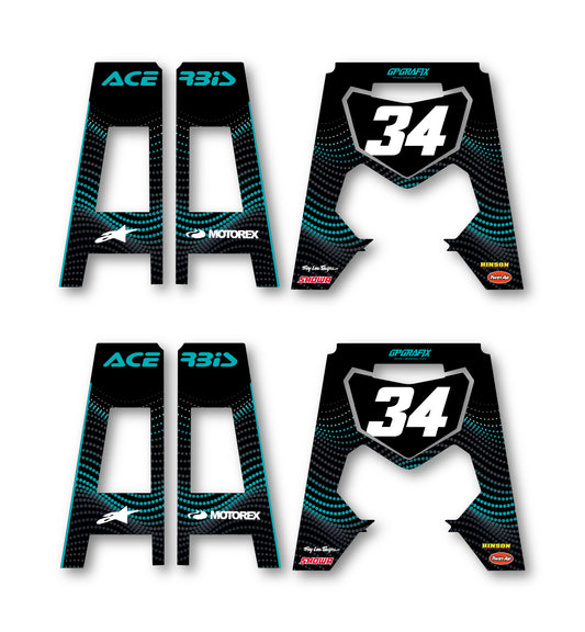 Teal Dots ACERBIS PACKET STAND